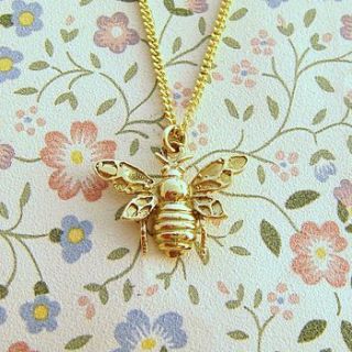 gold bee necklace by heather scott jewellery