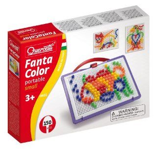 Quercetti 0922   Mosaik Steckspiel FantaColor inklusiv 150 Stecker, 10 mm, farbig sortiert Spielzeug