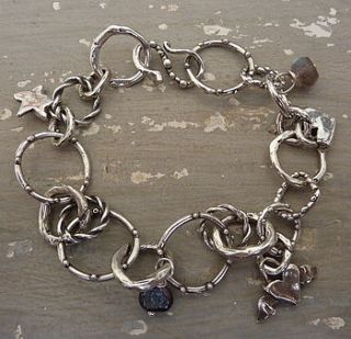 handcrafted silver charm bracelet by violette