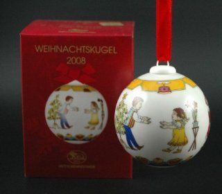 Hutschenreuther Weihnachtskugel 2008 mit Originalverpackung, Porzellankugel, Weihnachten Küche & Haushalt