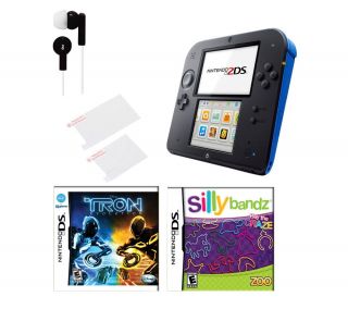 Nintendo 2DS Handheld TronEvolution Bundle with 2 Games & Kit —