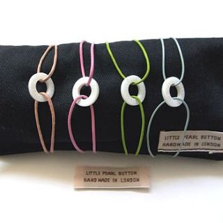 2 x any colour 'signature leather' bracelets by little pearl button