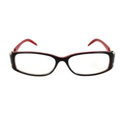 Rectangle Fashion Sunglasses Black Red Frame Clear Lenses in Stunning Snake Design (can use as optical frame) Fashion Sunglasses
