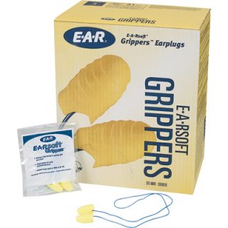 3M E-A-Rsoft Grippers Corded Earplugs — 200 Pairs, Model# 312-6001