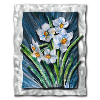All My Walls White Daffodils Contemporary Wall Art   39 x 31