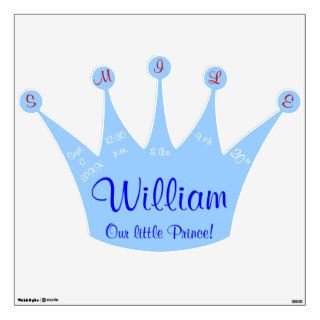 Smile Little Prince Blue Crown Decal   Choose SIZE Wall Stickers