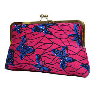 strawberry butterfly super snap clutch by urbanknit