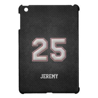 Number 25 Baseball Stitches with Black Metal Look Cover For The iPad Mini