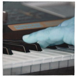 piano blue electric left hand playing keys music d napkins