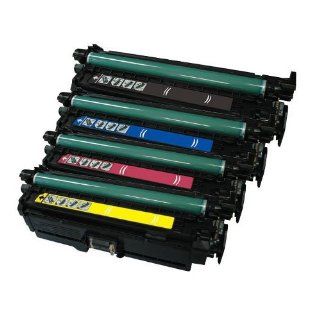 HP Remanufactured Set CE250A, Cyan CE251A, CE253A Magenta and CE252A Yellow Toner Cartridges Electronics