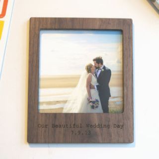 personalised polaroid picture frame by made lovingly made