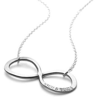 personalised infinity necklace by chambers & beau