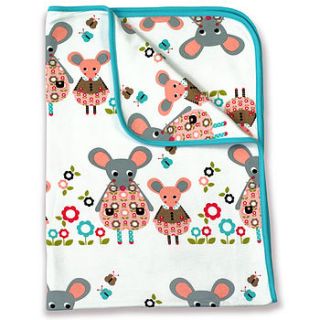 margot and mo the mice blanket by olive&moss