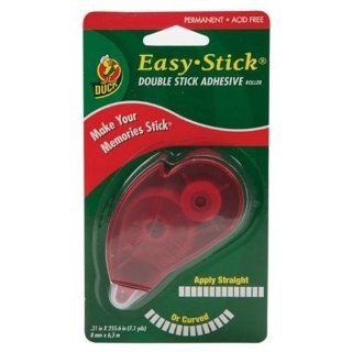 Duck Brand Easy Stick Double Stick Adhesive Roller, 0.31 Inch x 255.6 Inches (280306)  Duck Scrapbook Tape 