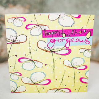 floral umbrellas birthday card by rachael taylor