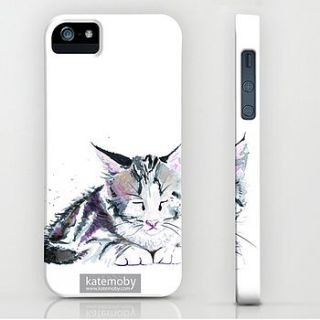 inky kitten phone case by kate moby