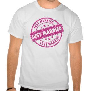 Just Married FUNNY Stamp Humor tee shirt