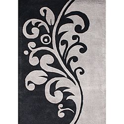 Alliyah Handmade New Zeeland Blend Flint Grey Wool Rug (8 X 10)