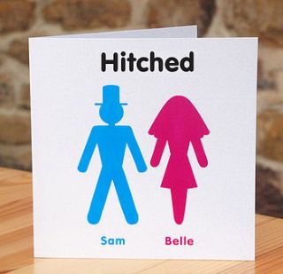 personalised wedding civil partnership card by mooks design