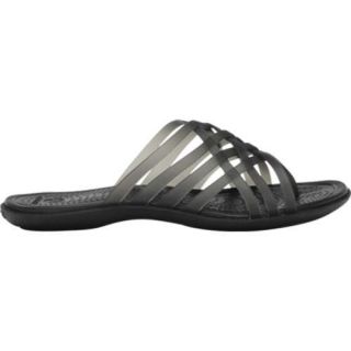 Women's Crocs Huarache Flip Flop Black/Black Crocs Sandals