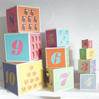 alphabet and number stacking blocks by lilac coast