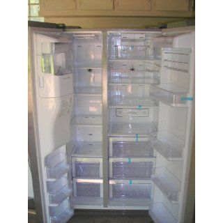 Samsung RSG257 24 Cubic Foot Side by Side Refrigerator with 2 Doors and Integrated Water & Ice, Real Stainless
