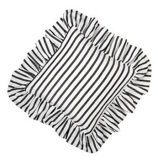 autumn stripe ruffle cushion by étoile home