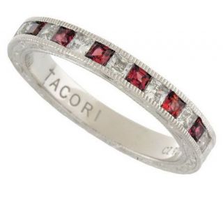 Tacori Epiphany Platinum Clad Princess Cut Band Ring —
