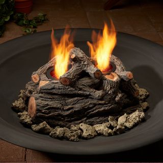 Real Flame Gel burning Outdoor Log Set