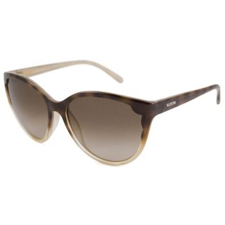 Valentino Womens V607s Cat eye Havana Gold/brown Sunglasses