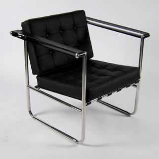 Celona Black Leather Chair
