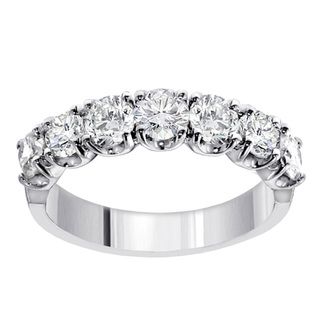 14k White Gold 1 1/2ct TDW Diamond Wedding Band (F G, SI1 SI2) Women's Wedding Bands