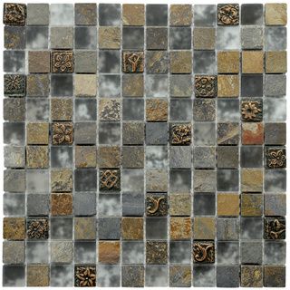 Somertile 12x12 in Basilica 1 in Cologne Glass/stone Mosaic Tile (pack Of 10)
