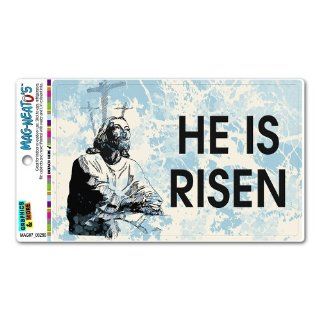He Is Risen Jesus Christ   Religious Christian MAG NEATO'STM Automotive Car Refrigerator Locker Vinyl Magnet Automotive