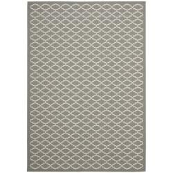 Poolside Anthracite/beige Indoor outdoor Polypropylene Rug (67 X 96)