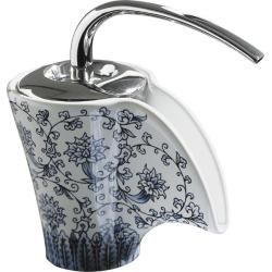 Kohler K 11010 vb 0 White Vas Single control Ceramic Faucet With Imperial Blue Design