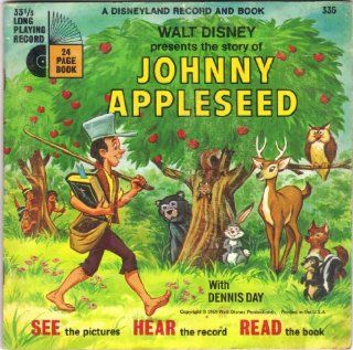 Walt Disney Story of Johnny Appleseed Book & Record Music