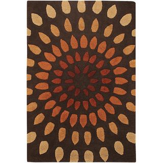 Hand tufted Warm Mandara New Zealand Wool Rug (79 X 106)