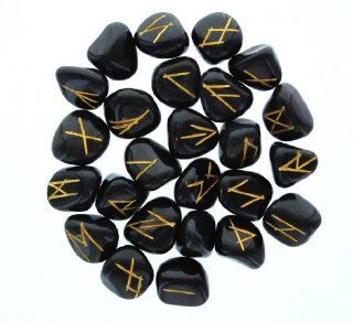Black Jasper Rune Set Size 20 25mm Health & Personal Care