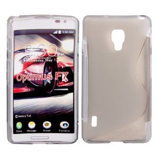 Gray S Line Flexible TPU Gel Case Skin Cover for LG Optimus LTE III F260S F7 Cell Phones & Accessories