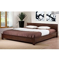 * Alsa King size Platform Bed Brown Size Full