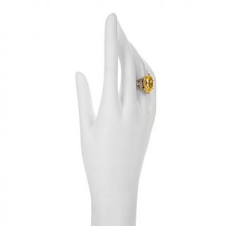 Victoria Wieck 11.68ct Absolute™ Pear Shape Canary and Pavé Sides