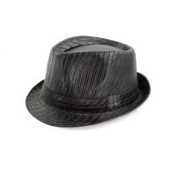 Faddism Faddism Textured Black Fedora Hat Black Size One Size Fits Most