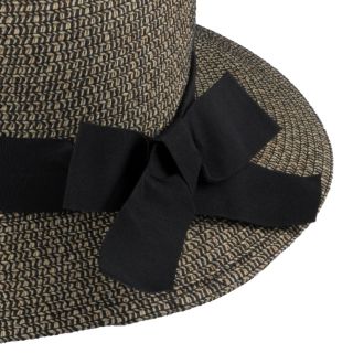 Journee Collection Womens Ribbon Accent Braided Paper Hat