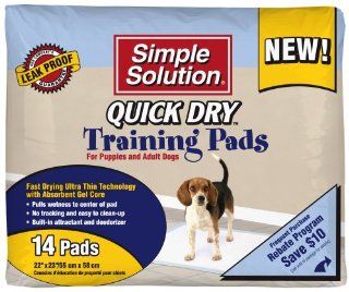 Simple Solution Ultra Thin Training Pads, 14 Count  Pet Training Pads 