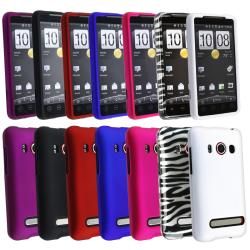 Rubber Coated Cases/ Plastic Zebra Case for HTC EVO 4G Eforcity Cases & Holders