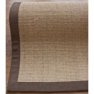Nuloom Nuloom Handmade Alexa Eco Natural Fiber Cotton Border Sisal Rug (8 X 10) Brown Size 8 x 10