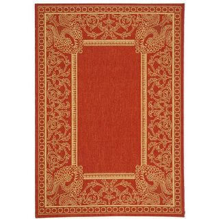 Indoor/ Outdoor Abaco Red/ Natural Rug (4 X 57)