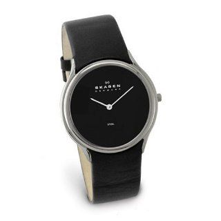 Skagen Men's Leather Watch #256LSLB Watches