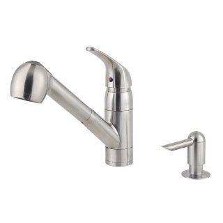 Price Pfister WKP 533S Stainless Steel Kitchen Faucet   Pullout   Touch On Kitchen Sink Faucets  